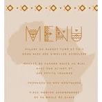 menu de mariage africain