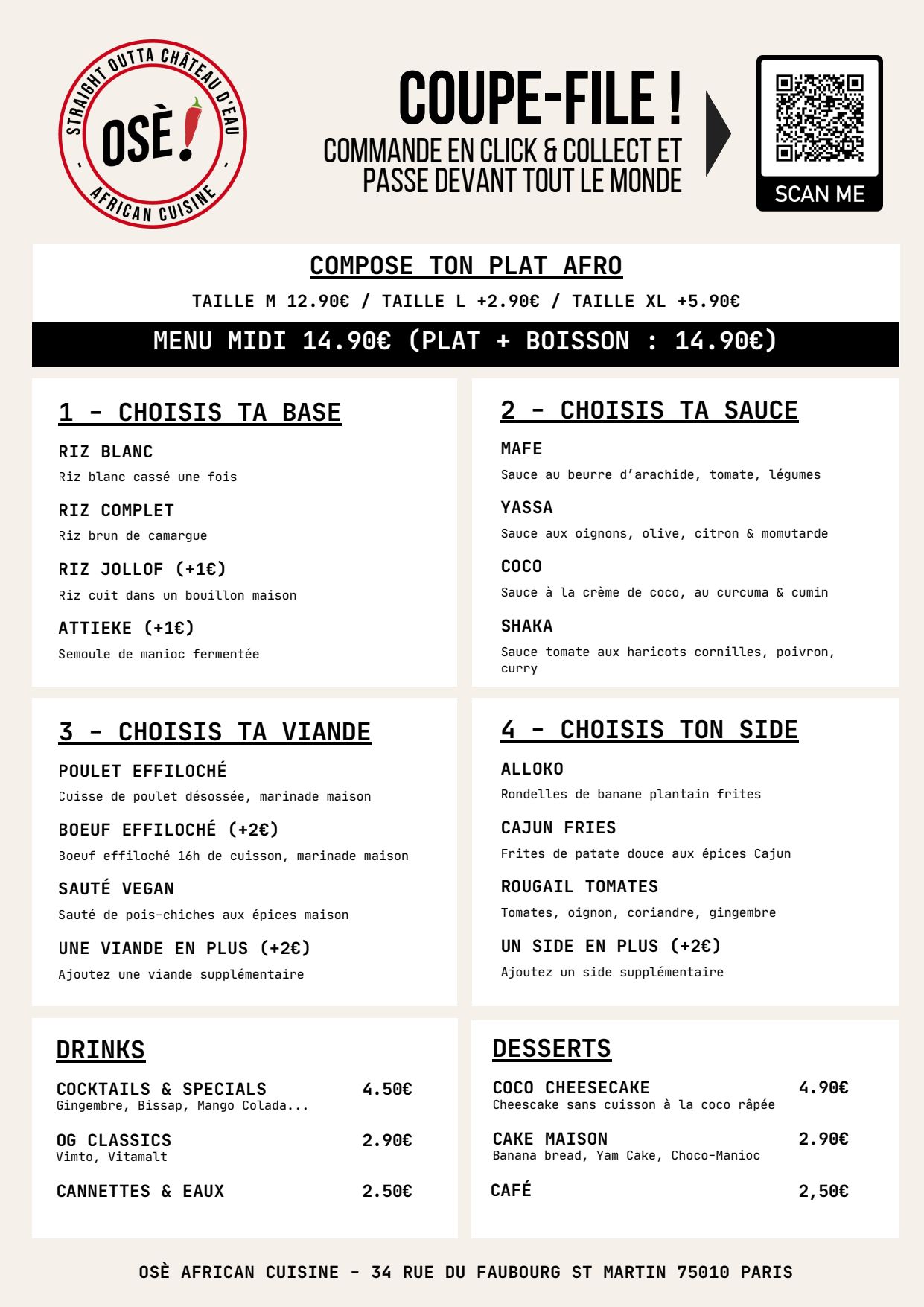 restaurant africain château d eau